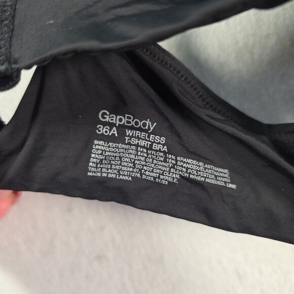 Gap Body Wireless T-Shirt Bra Women's Size 36A True Black NWT - Picture 6 of 6
